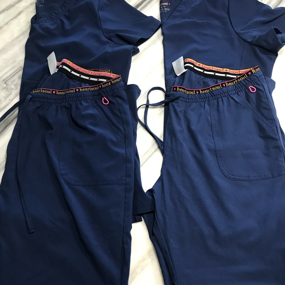 HeartSoul Navy Scrubs, 2 Sets